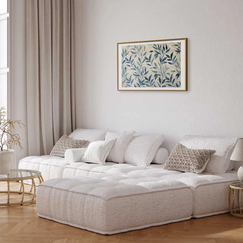 Artgeist Plakatas - Delicate Botanical Motif with Mėlyna Leaves
