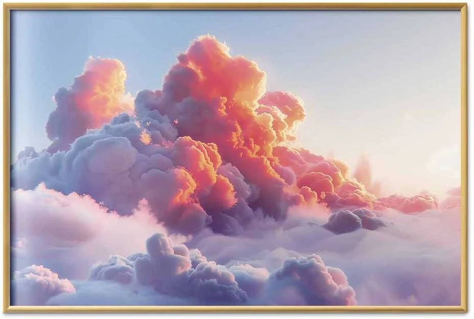 Artgeist Plakatas - Dusk Spectacle: Clouds in Shades of Rožinė and Violetinė
