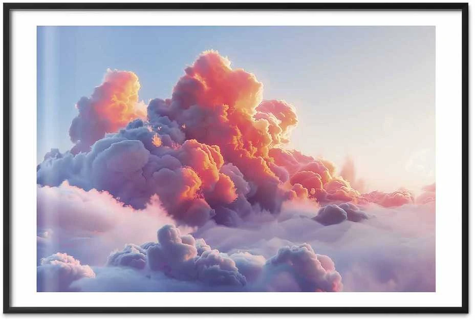 Artgeist Plakatas - Dusk Spectacle: Clouds in Shades of Rožinė and Violetinė