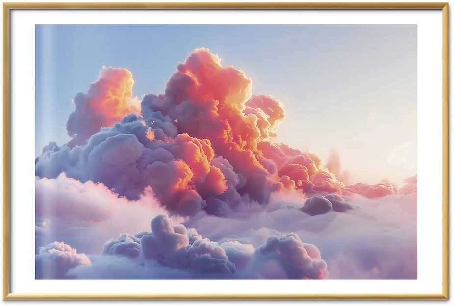 Artgeist Plakatas - Dusk Spectacle: Clouds in Shades of Rožinė and Violetinė