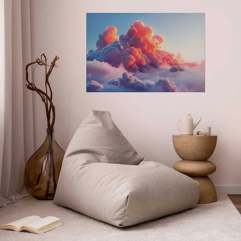 Artgeist Plakatas - Dusk Spectacle: Clouds in Shades of Rožinė and Violetinė