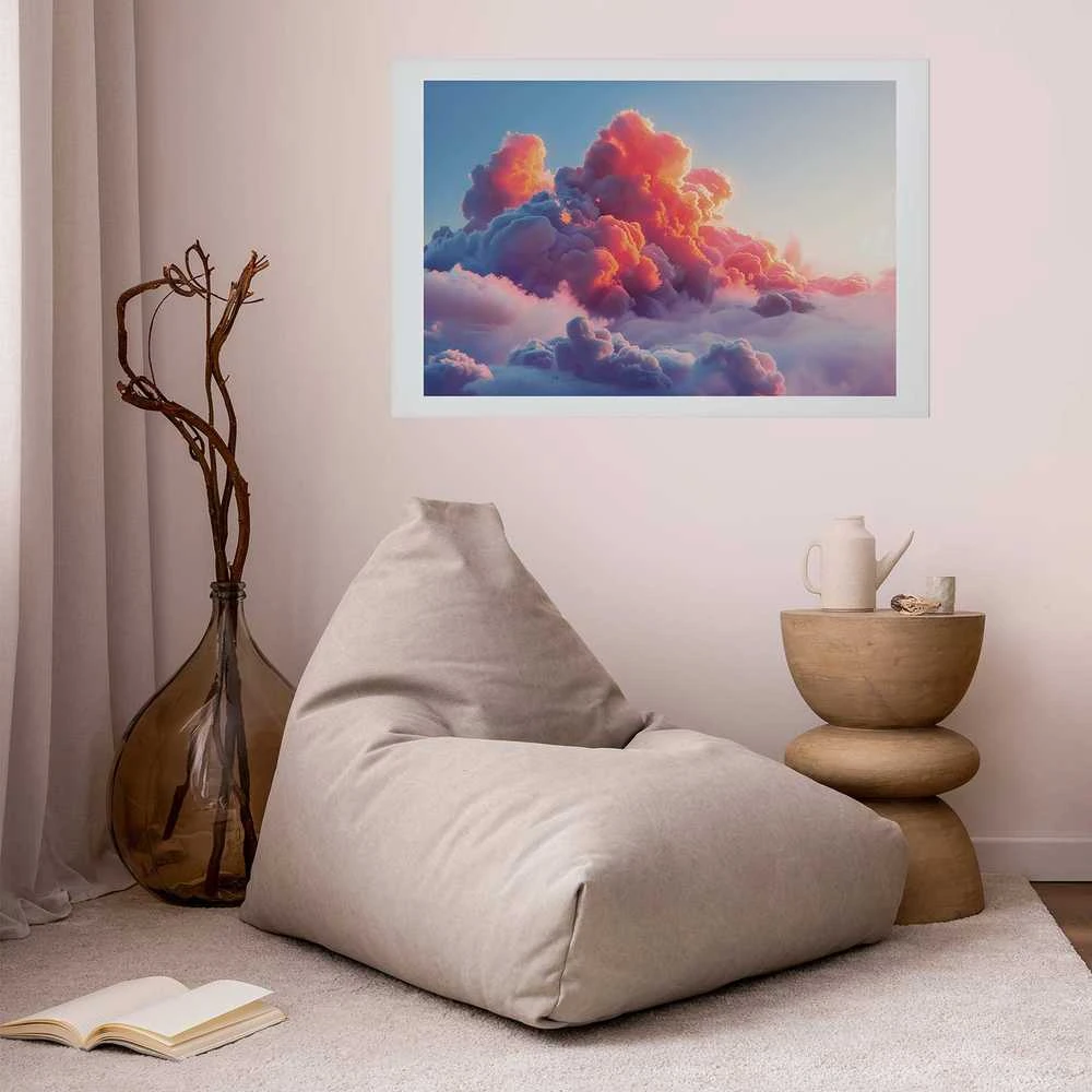 Artgeist Plakatas - Dusk Spectacle: Clouds in Shades of Rožinė and Violetinė