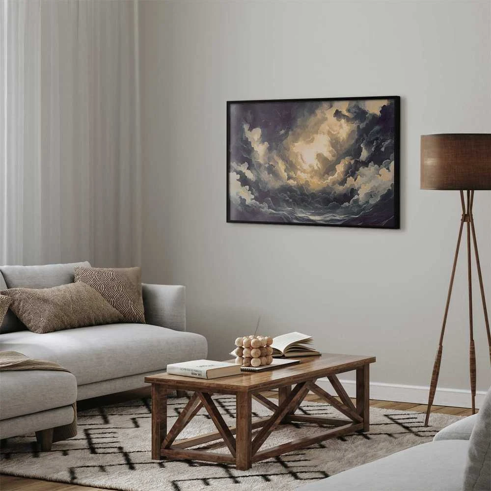 Artgeist Plakatas - Epic Play of Light: The Sun Battling for Dominance Over the Clouds