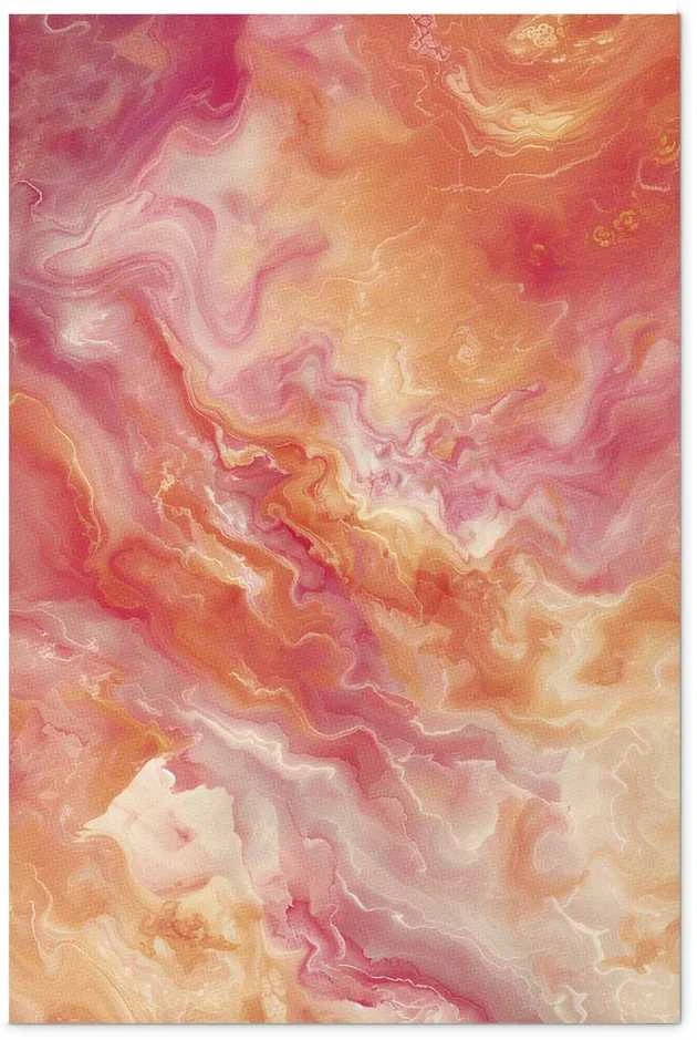 Artgeist Plakatas - Fiery Colors - dynamic shapes in fire and pink tones