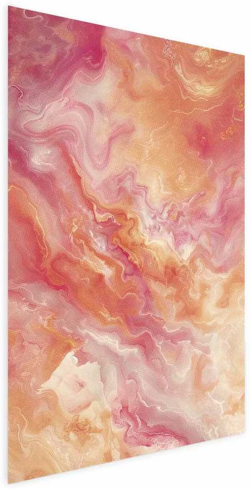 Artgeist Plakatas - Fiery Colors - dynamic shapes in fire and pink tones