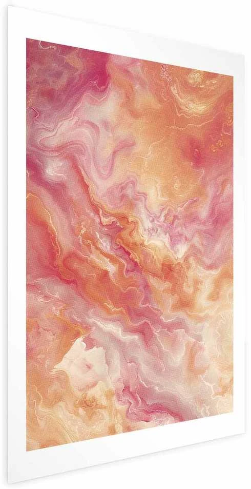 Artgeist Plakatas - Fiery Colors - dynamic shapes in fire and pink tones