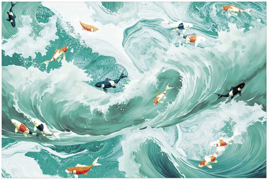 Artgeist Plakatas - Fish and Waves