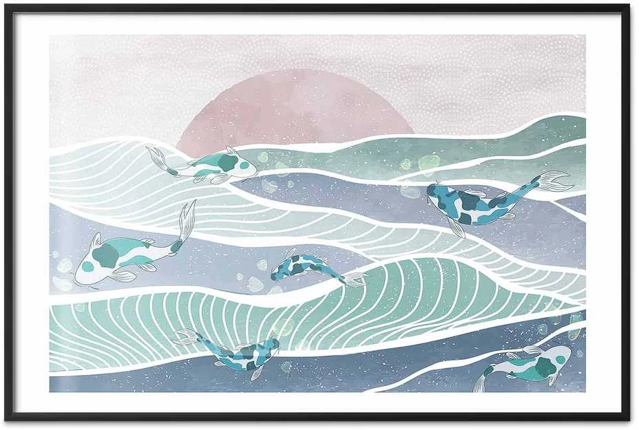 Artgeist Plakatas - Fish on the Waves