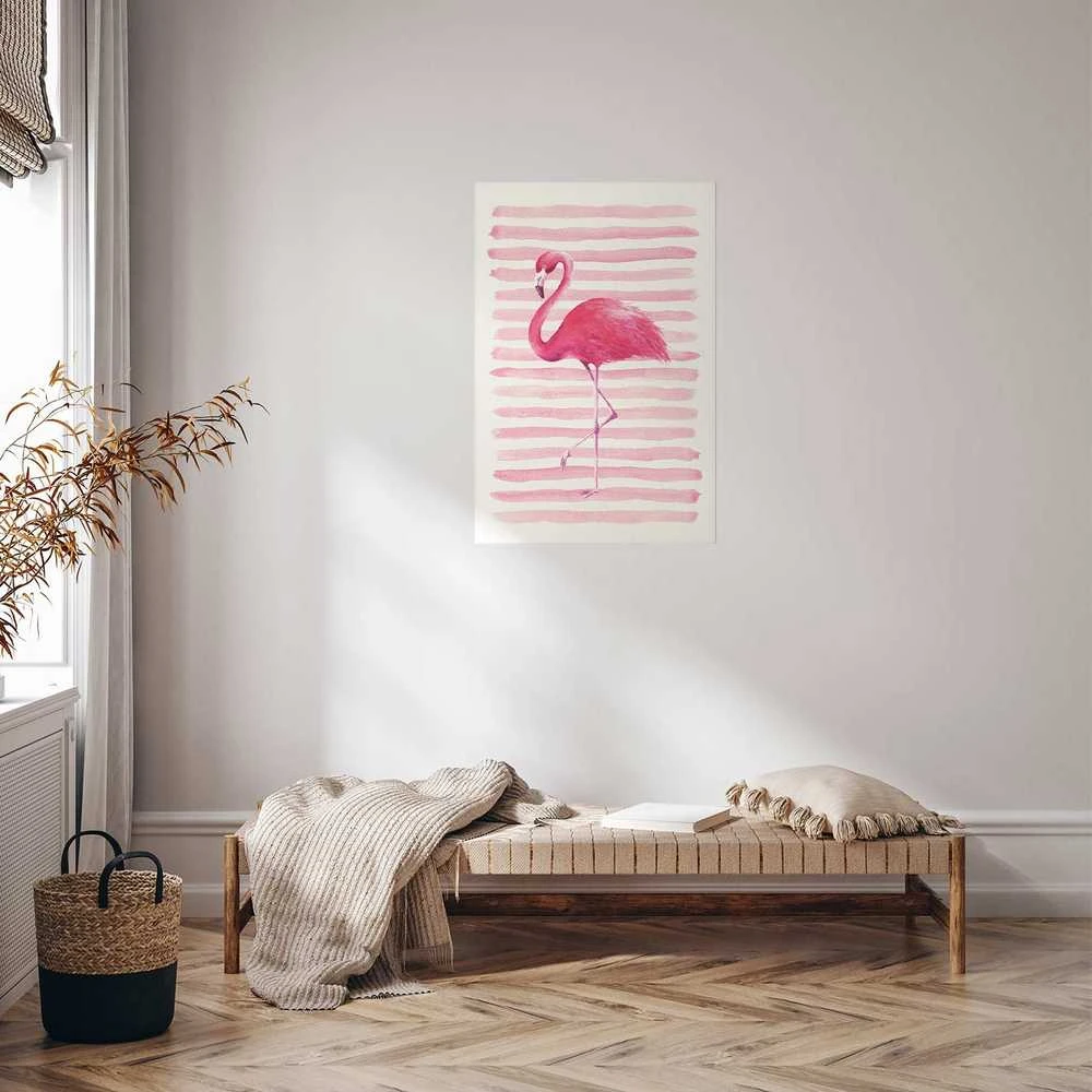 Artgeist Plakatas - Flamingo and Stripes