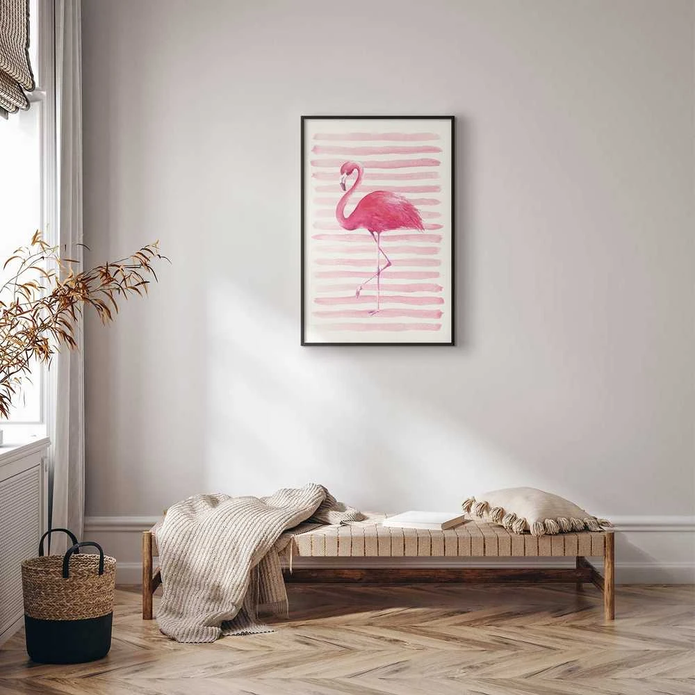 Artgeist Plakatas - Flamingo and Stripes