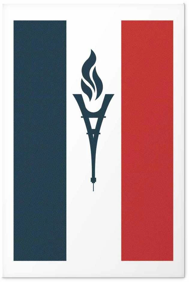 Artgeist Plakatas - French Flag with a Torch