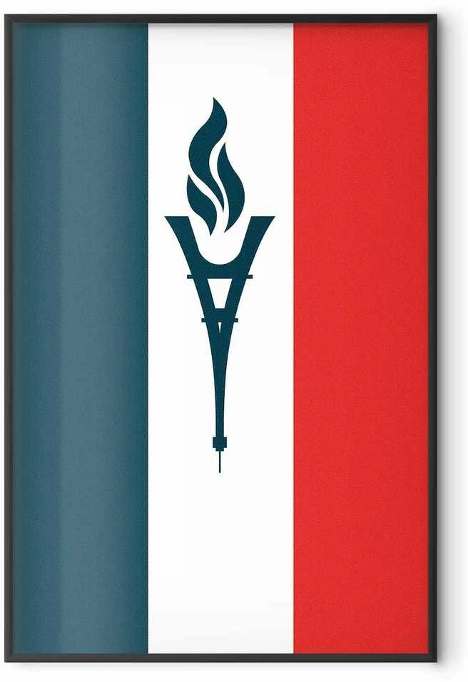 Artgeist Plakatas - French Flag with a Torch