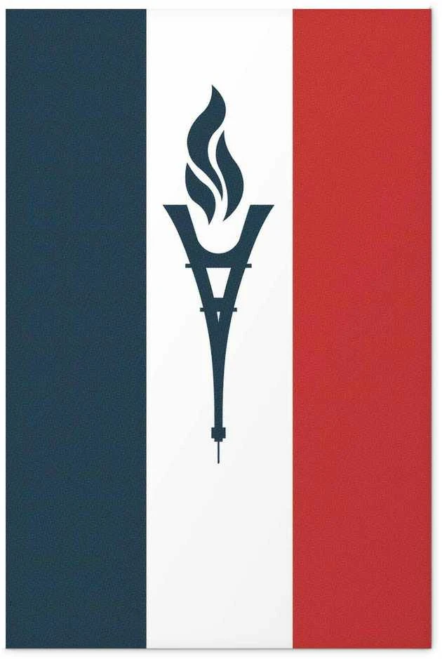 Artgeist Plakatas - French Flag with a Torch