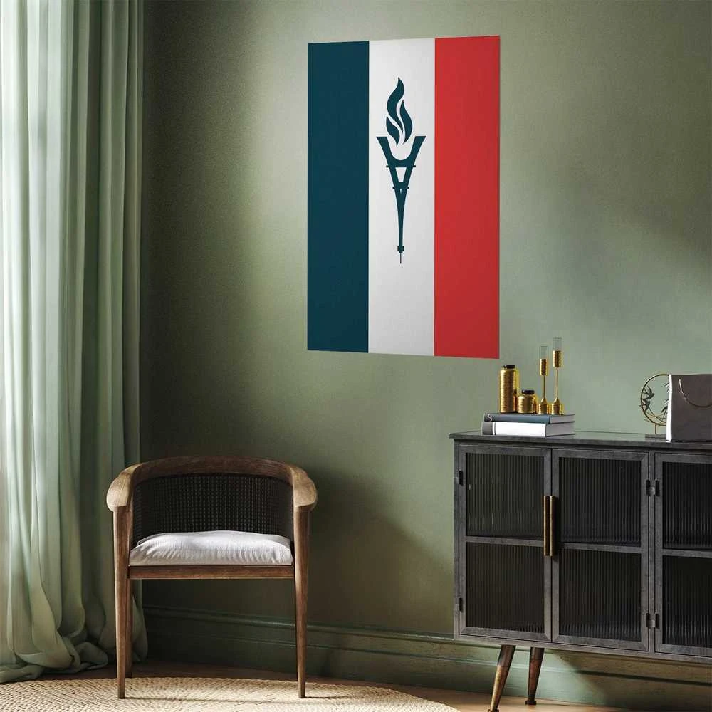 Artgeist Plakatas - French Flag with a Torch