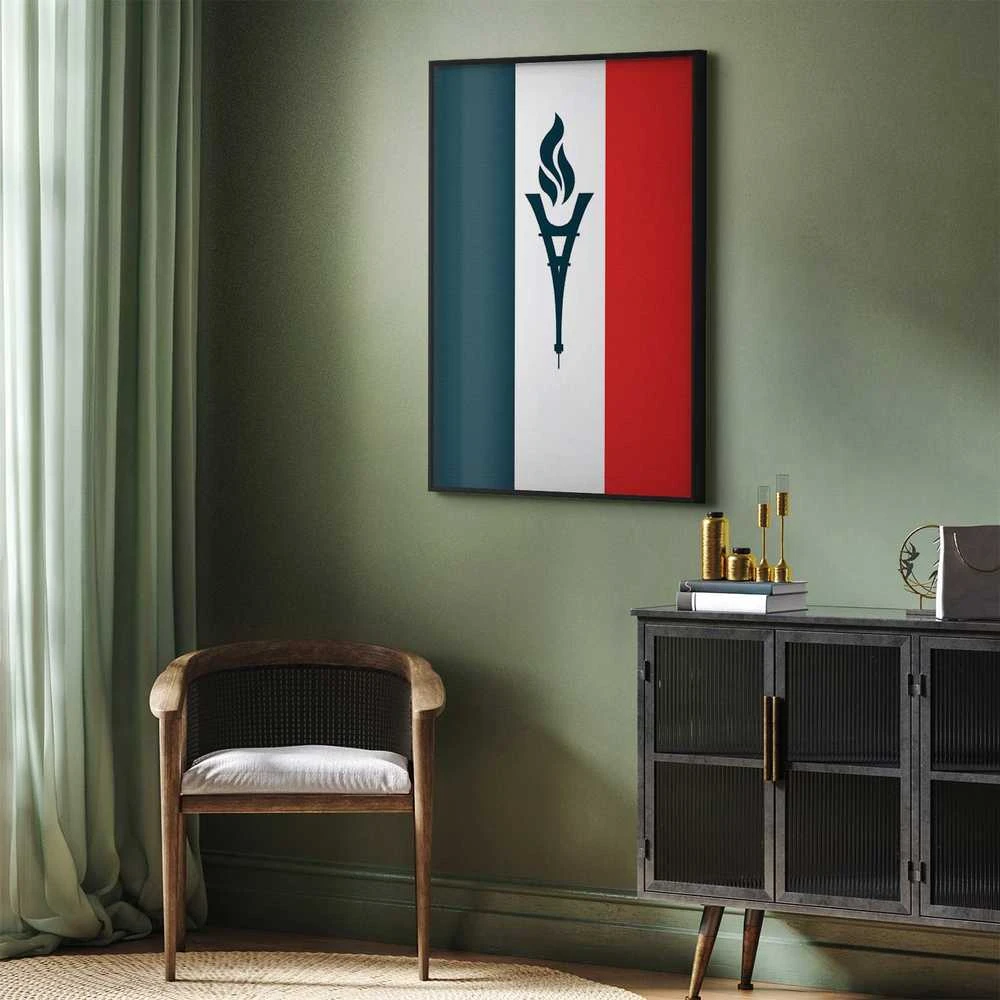Artgeist Plakatas - French Flag with a Torch