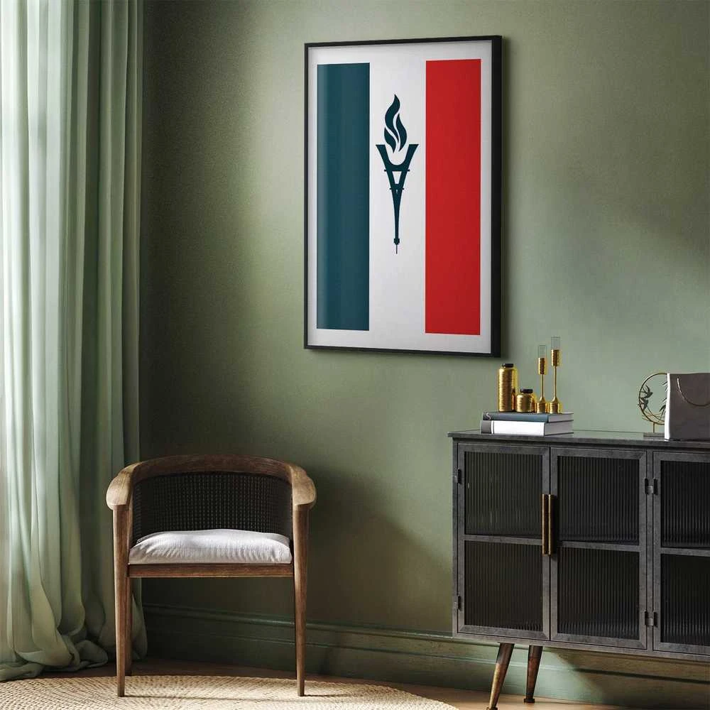 Artgeist Plakatas - French Flag with a Torch