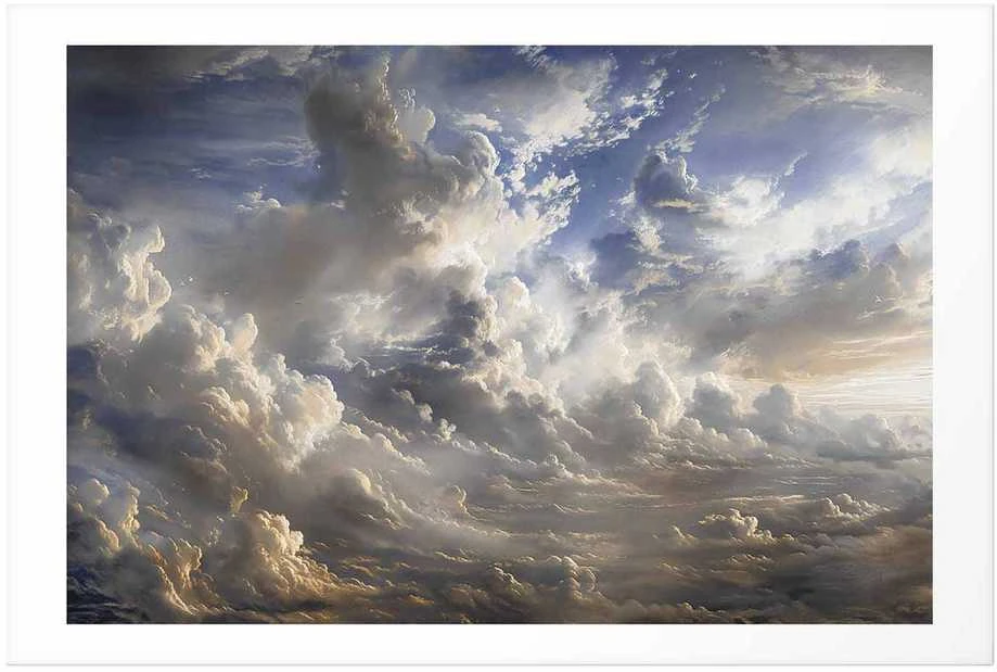 Artgeist Plakatas - Golden Reflections on Clouds Announcing Dusk