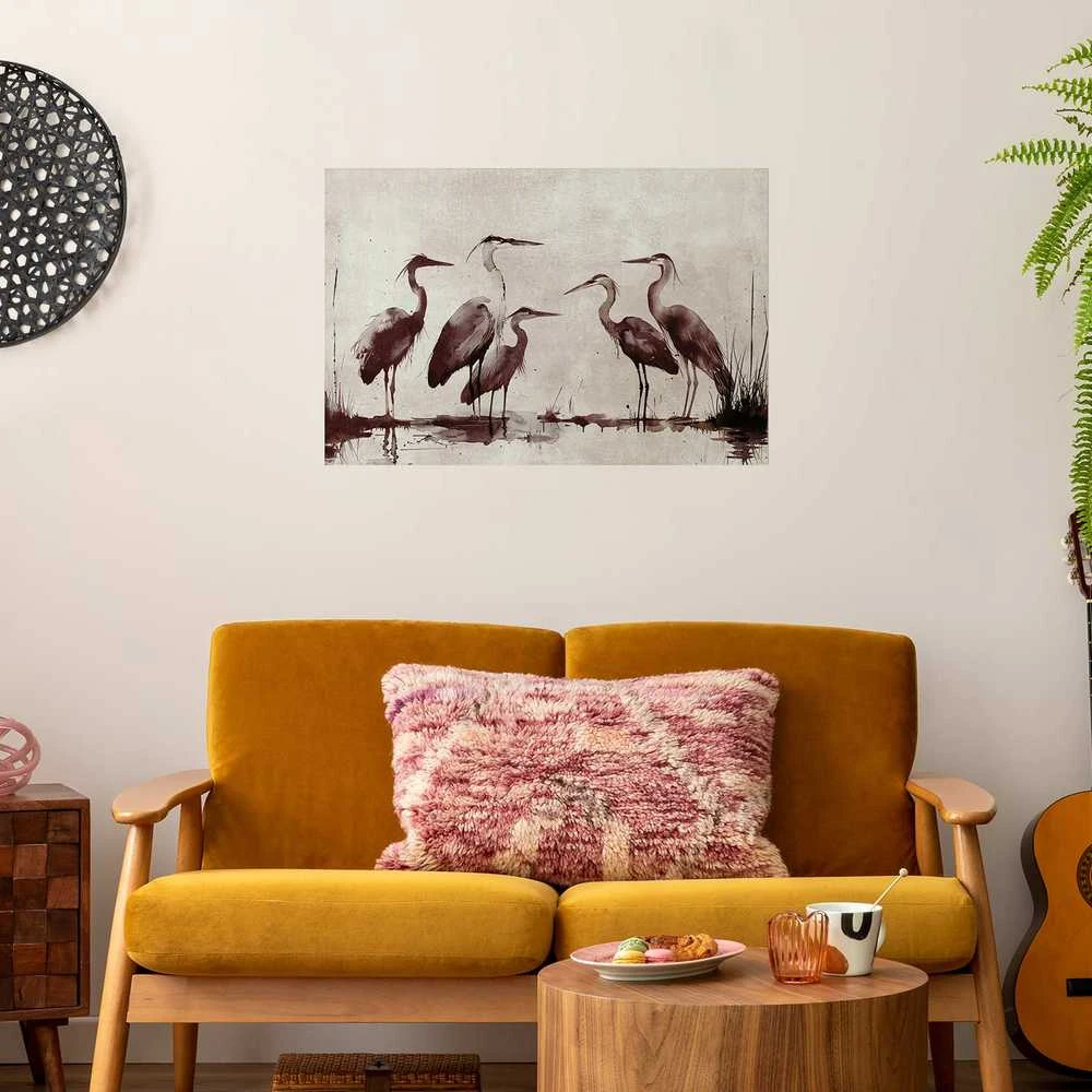Artgeist Plakatas - Herons Painted in Ink