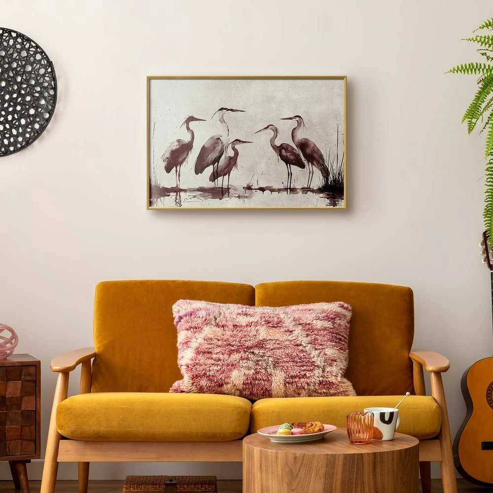 Artgeist Plakatas - Herons Painted in Ink