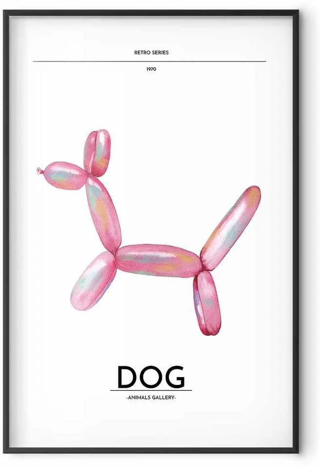 Artgeist Plakatas - Holo-Dog - Colorful Retro Dog