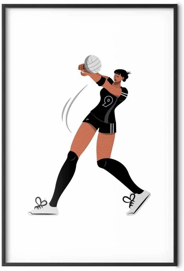 Artgeist Plakatas - Illustration - Female Volleyball Team Player