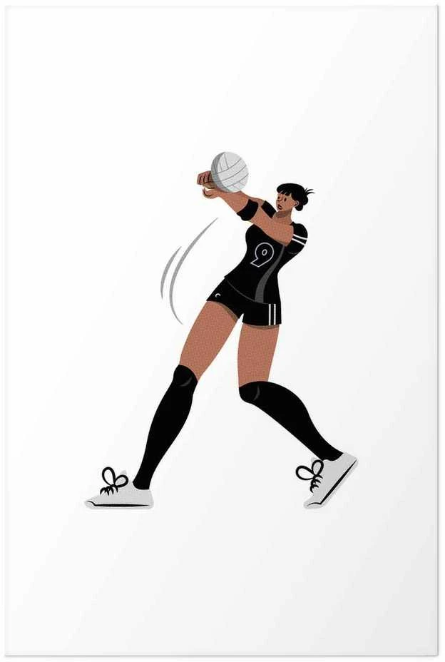 Artgeist Plakatas - Illustration - Female Volleyball Team Player