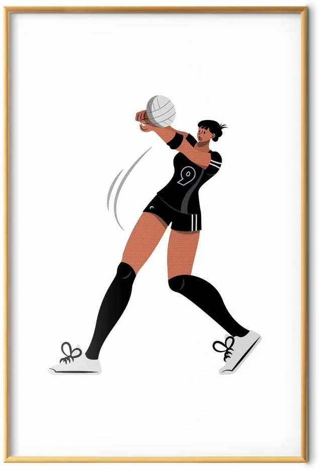 Artgeist Plakatas - Illustration - Female Volleyball Team Player