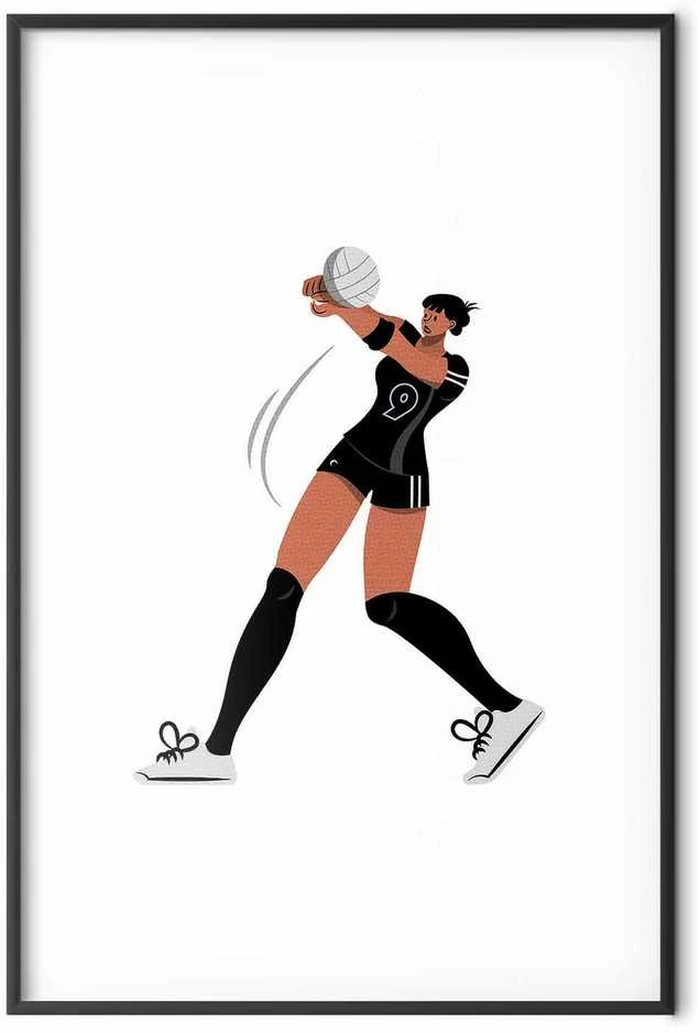 Artgeist Plakatas - Illustration - Female Volleyball Team Player