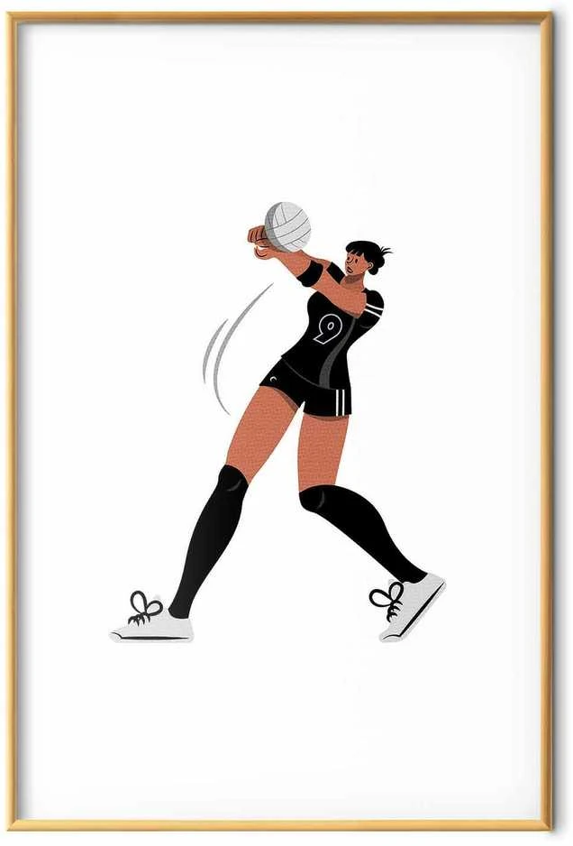 Artgeist Plakatas - Illustration - Female Volleyball Team Player