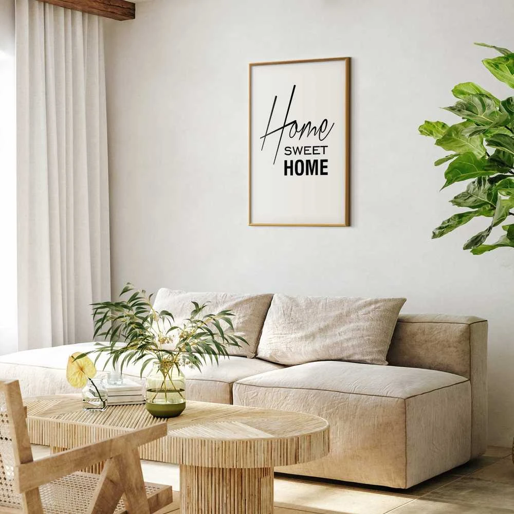 Artgeist Plakatas - Juodas and Baltas: Home Sweet Home