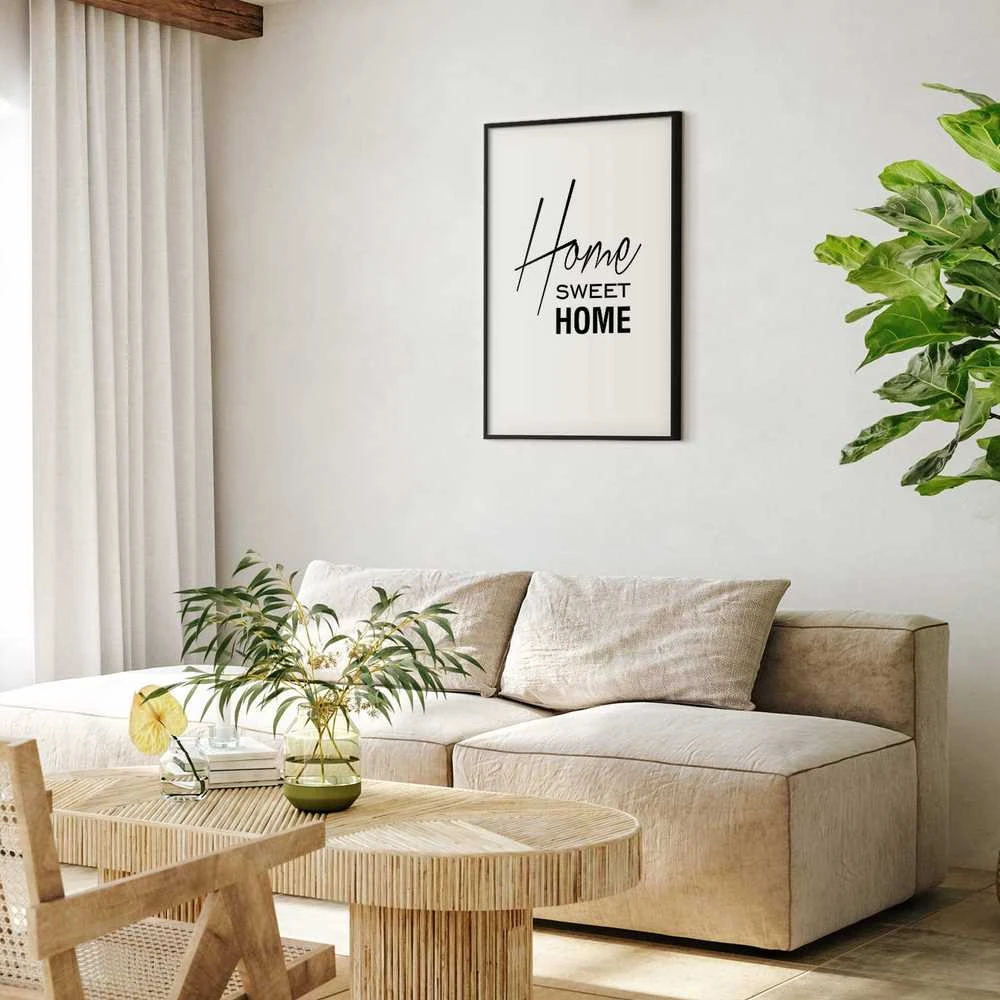 Artgeist Plakatas - Juodas and Baltas: Home Sweet Home