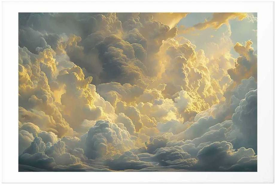 Artgeist Plakatas - Last Breath of the Day: Clouds Illuminated by Evening Glow