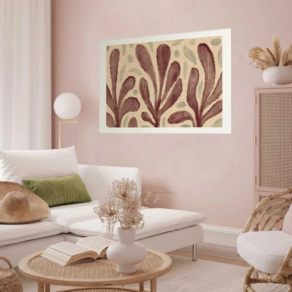 Artgeist Plakatas - Leaves and Spots - large trembling shapes inspired by Matisse