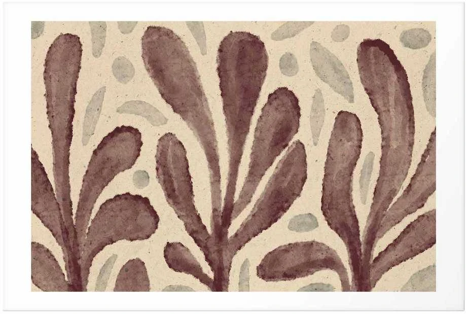 Artgeist Plakatas - Leaves and Spots - large trembling shapes inspired by Matisse