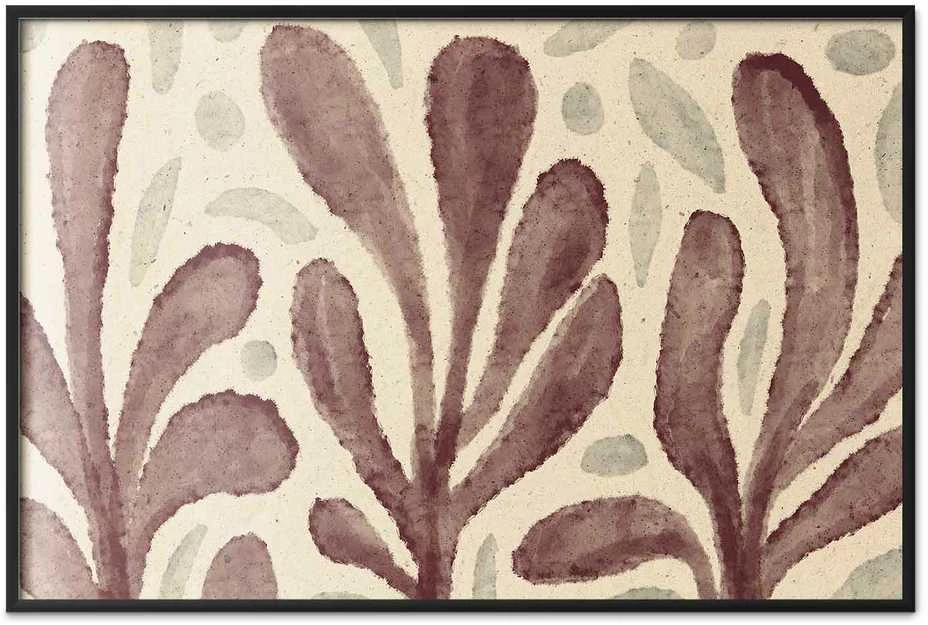 Artgeist Plakatas - Leaves and Spots - large trembling shapes inspired by Matisse