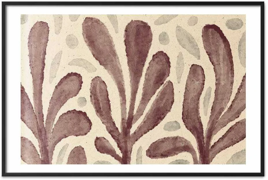 Artgeist Plakatas - Leaves and Spots - large trembling shapes inspired by Matisse