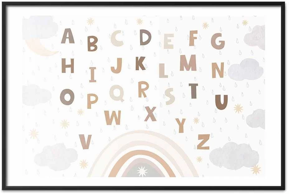 Artgeist Plakatas - Letters in Muted Colors