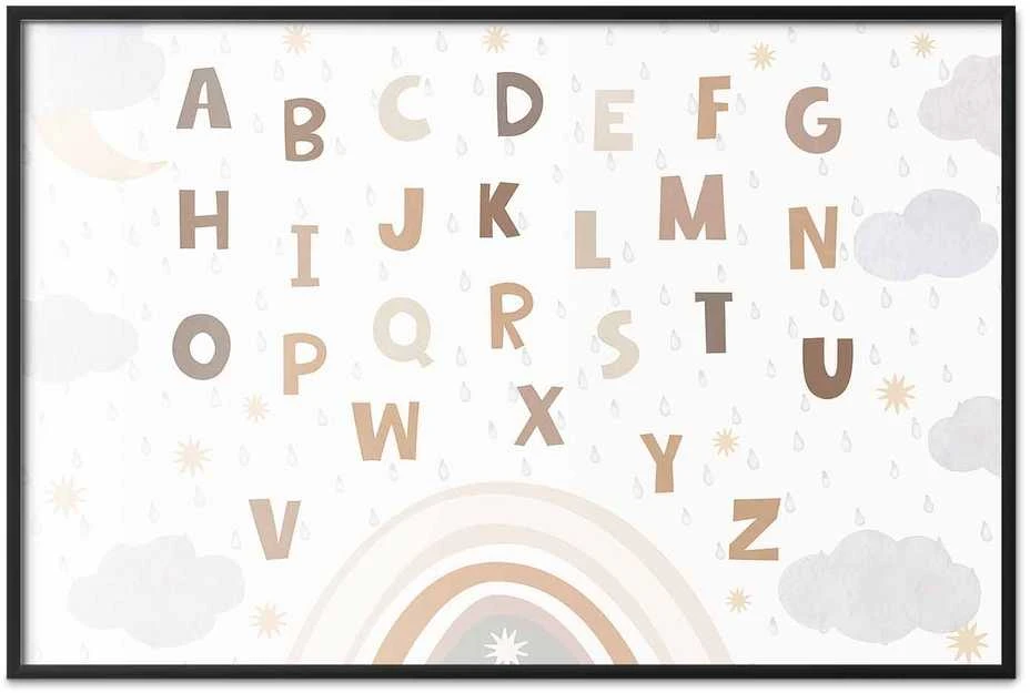 Artgeist Plakatas - Letters in Muted Colors