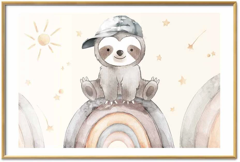 Artgeist Plakatas - Little Animal Among Stars and Rainbows