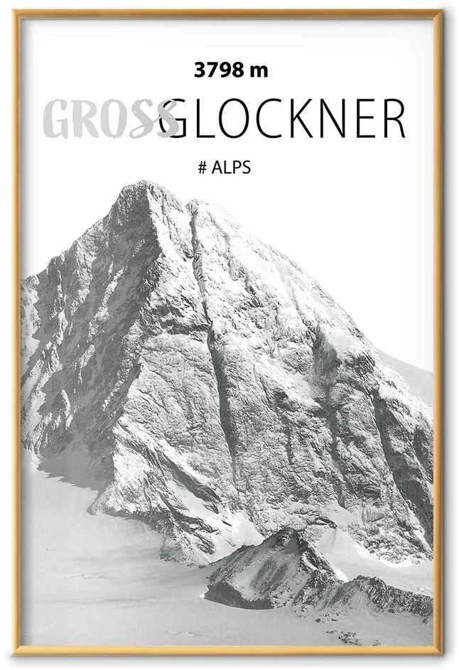 Artgeist Plakatas - Majestic mountain peak Glosslockner mountain crown mountain landscape