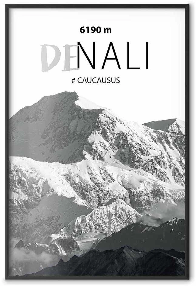 Artgeist Plakatas - Majestic mountain peak Denali mountain crown mountain landscape