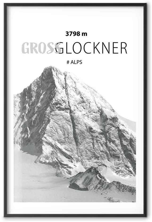 Artgeist Plakatas - Majestic mountain peak Glosslockner mountain crown mountain landscape