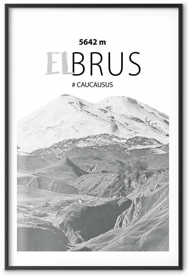 Artgeist Plakatas - Majestic mountain peak Elbrus mountain crown mountain landscape