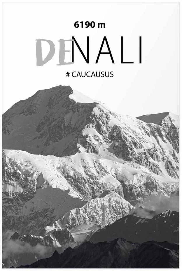Artgeist Plakatas - Majestic mountain peak Denali mountain crown mountain landscape