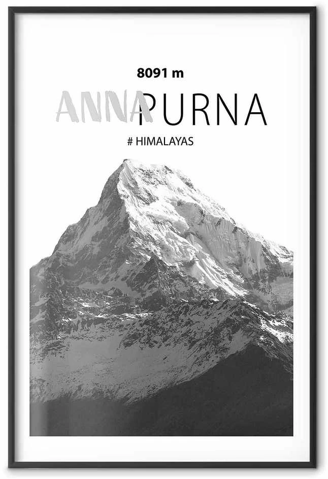 Artgeist Plakatas - Majestic mountain peak Annapurna mountain crown mountain landscape