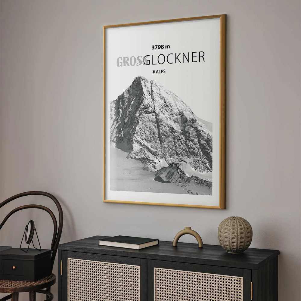 Artgeist Plakatas - Majestic mountain peak Glosslockner mountain crown mountain landscape