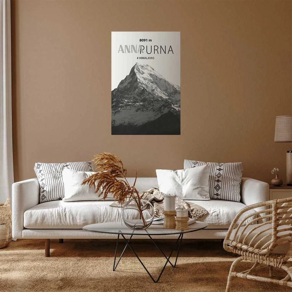 Artgeist Plakatas - Majestic mountain peak Annapurna mountain crown mountain landscape