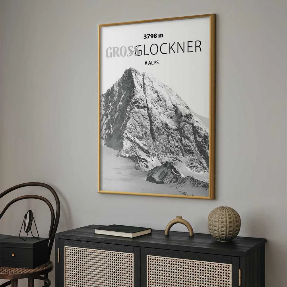 Artgeist Plakatas - Majestic mountain peak Glosslockner mountain crown mountain landscape