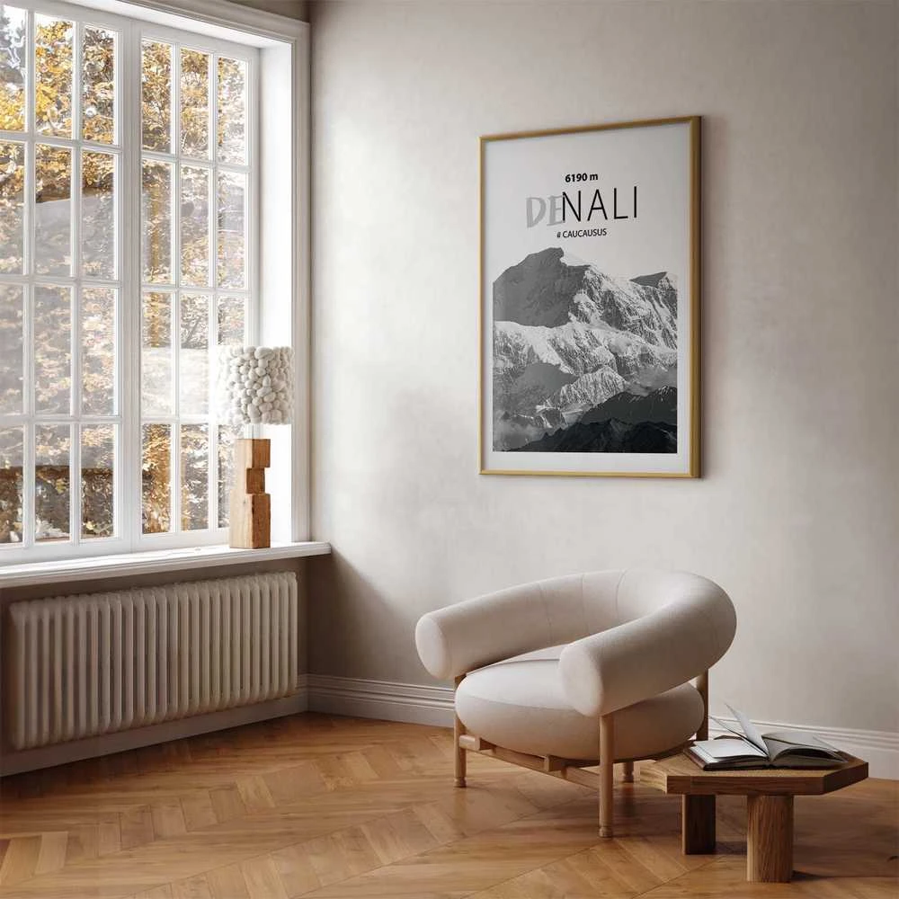 Artgeist Plakatas - Majestic mountain peak Denali mountain crown mountain landscape