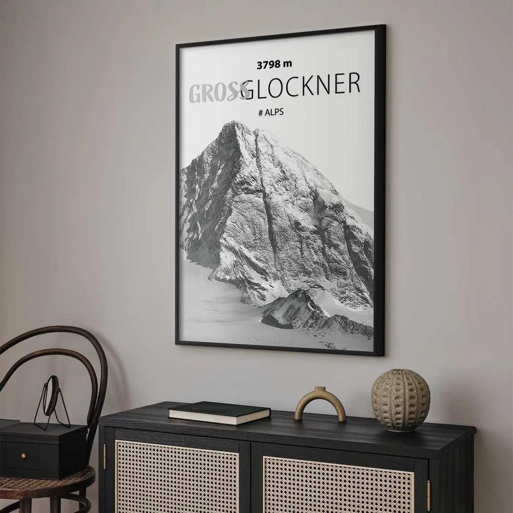 Artgeist Plakatas - Majestic mountain peak Glosslockner mountain crown mountain landscape